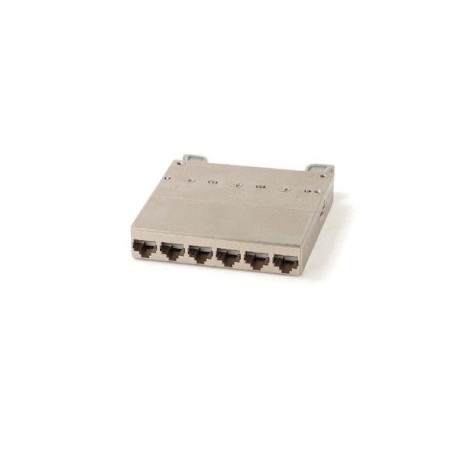 Кассета PPTR-CSS-1-6хRJ45-C6A-SH-STL (для медн. претерм. решений) 6 экран. портов RJ45 кат. 6a Hyper