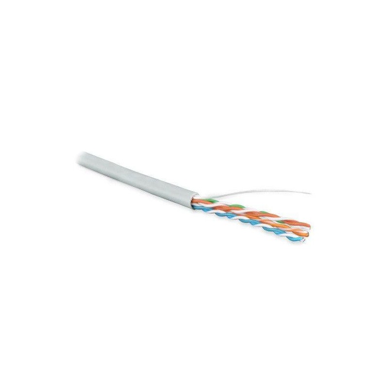 Кабель витая пара U/UTP кат.5E 4 пары 24 AWG ож solid LSZH нг(С)-HF UUTP4-C5E-S24-IN-LSZH-GY-100 сер