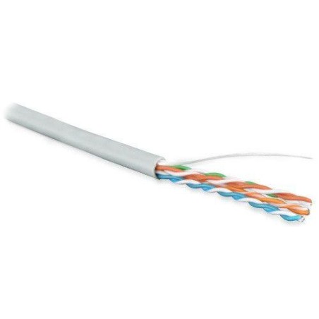 Кабель витая пара U/UTP кат.5E 4 пары 24 AWG ож solid LSZH нг(С)-HF UUTP4-C5E-S24-IN-LSZH-GY-100 сер