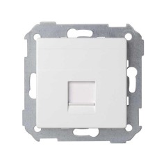 Адаптер на 1 RJ45 коннектор Simon82 защ. шторки белый Simon 82005-30