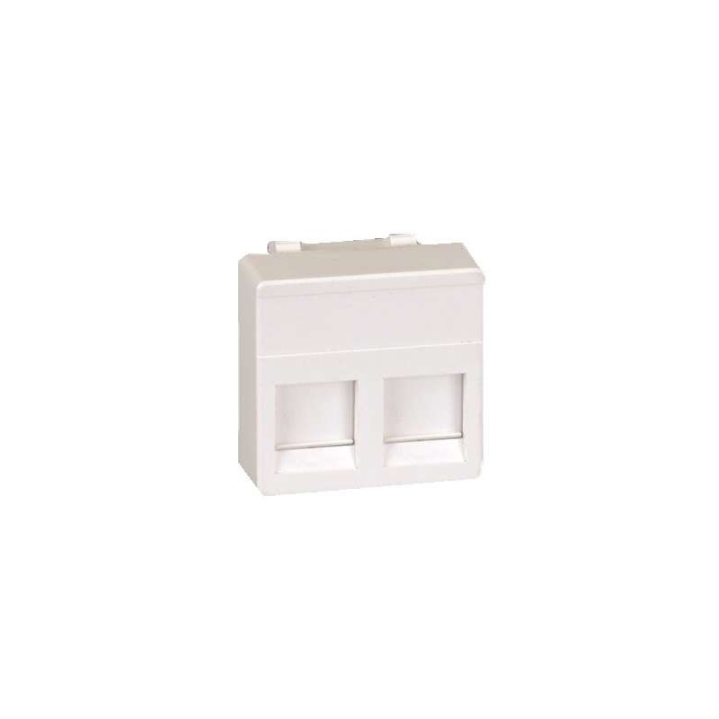 Адаптер на 2 RJ45(12) коннектора широкий шторки Simon27 сл. кость 27486-32