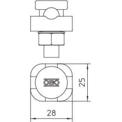 Клемма крепежная для проволоки 5001 ZN-CU OBO 5304113