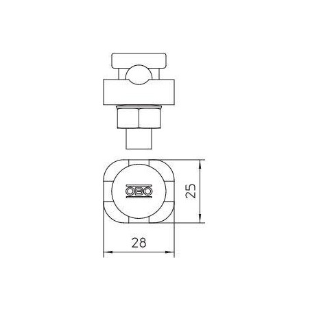 Клемма крепежная для проволоки 5001 ZN-CU OBO 5304113