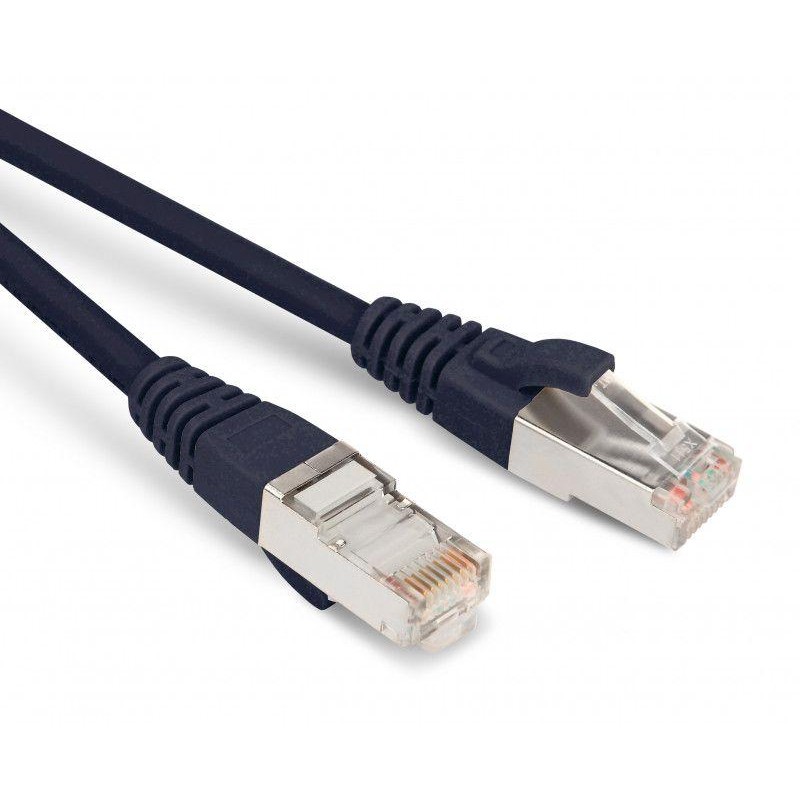 Патч-корд кат.5E F/UTP экранир. LSZH PC-LPM-STP-RJ45-RJ45-C5e-0.5M-LSZH-BK 0.5м черн. Hyperline 2300