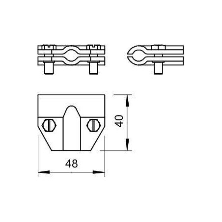 Соединитель проволоки Т-образ. 245 8-10 CU OBO 5311152