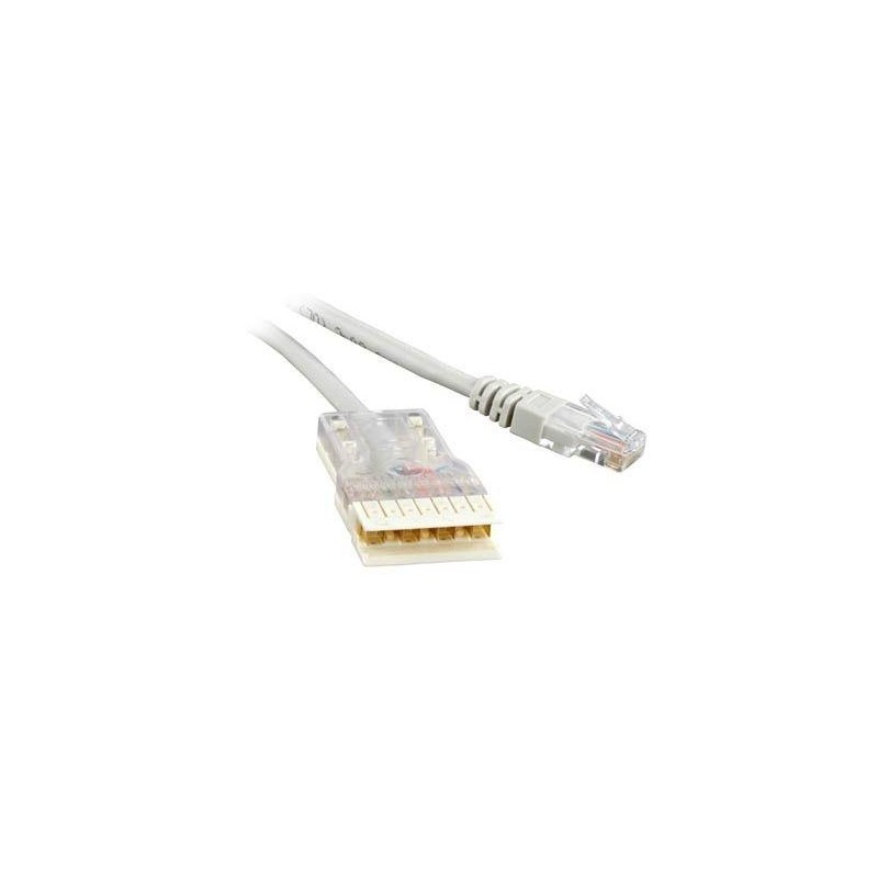 Патч-корд кат.5E 110-RJ45 4 пары PC-110-RJ45-4P-C5e-2M-LSZH-GY LSZH 2м сер. Hyperline 229904