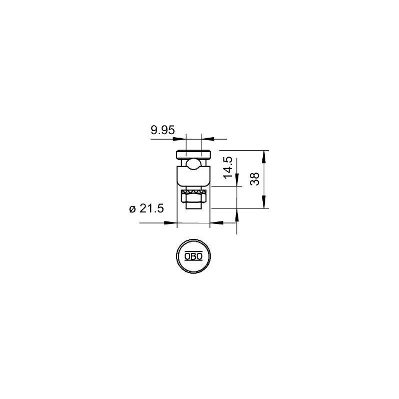 Клемма крепежная для проволоки 5001 N-CU OBO 5304172