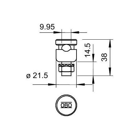 Клемма крепежная для проволоки 5001 N-CU OBO 5304172