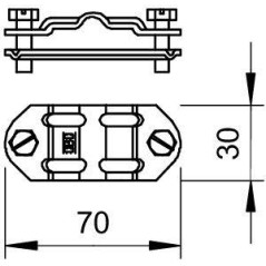 Вставка разделительная Rd8-10 /FL 30х40 233 A VA OBO 5336457