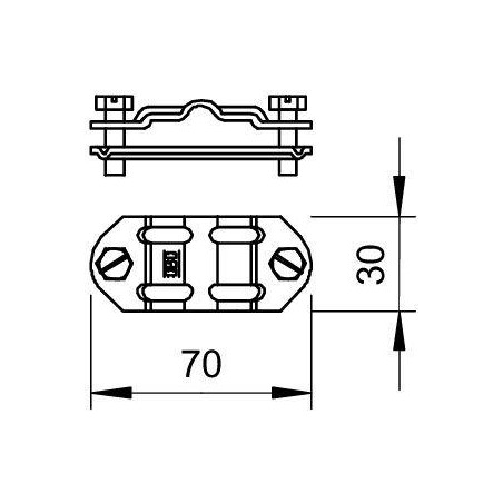 Вставка разделительная Rd8-10 /FL 30х40 233 A VA OBO 5336457