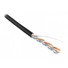 Кабель витая пара U/UTP кат.5E 4 пары 24 AWG ож solid LSZH нг(С)-HF UUTP4-C5E-S24-IN-LSZH-BK-100 чер