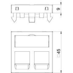 Корпус компьютерной розетки 55 DTG-2C RW1 OBO 6119214