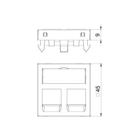 Корпус компьютерной розетки 55 DTG-2C RW1 OBO 6119214