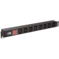 Блок розеток 8 мест PDU 19дюймов IEC320 C13 PH12-8C133 с LED выкл. алюм. профиль1U вход C14 без шнур