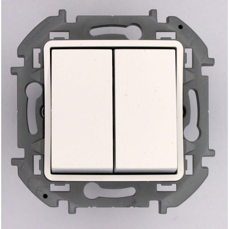 Переключатель модульный 2-кл. Inspiria 10AX 250В бел. Leg 673655