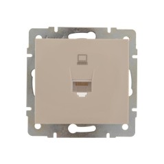 Розетка компьютерная СП Rain RJ45 16А IP20 механизм крем. LEZARD 703-0388-139