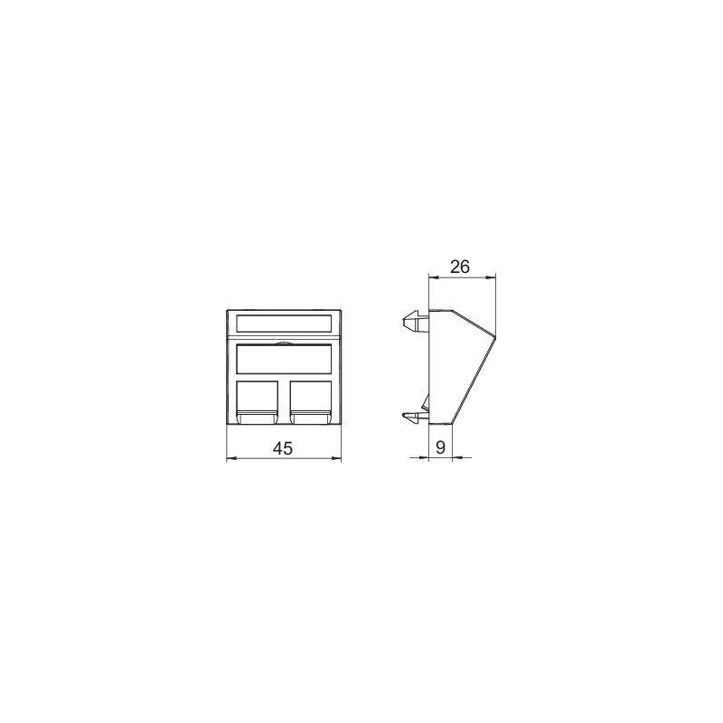 Корпус компьютерной розетки DTS-2C RW1 OBO 6119250