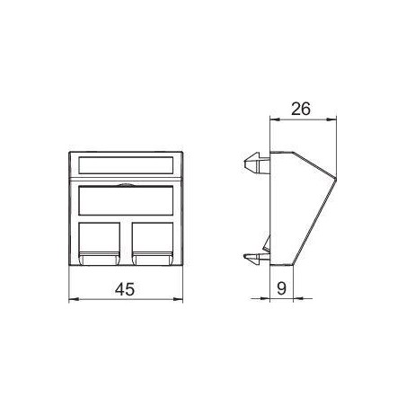 Корпус компьютерной розетки DTS-2C RW1 OBO 6119250