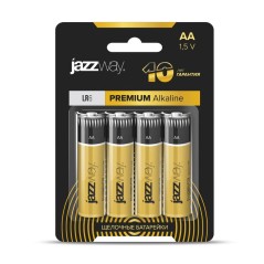 Элемент питания алкалиновый AA/LR6 1.5В Premium Alkaline BL-4 (блист.4шт) JazzWay 5008137