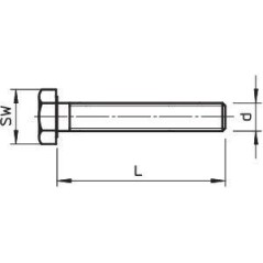 Болт с шестигранной головкой М10х25 SKS 10х25 F (уп.50шт) OBO 3160734