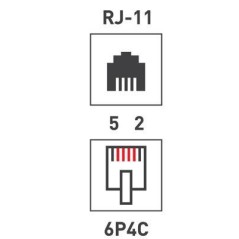 Джек тел. 6P-4C (уп.100шт) PROCONNECT 05-1012-3