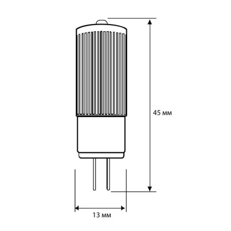 Лампа светодиодная LED5-G4-JC-NF/845/G4 5Вт 12В AC/DC Camelion 13750