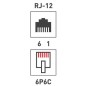 Джек тел. 6P-6C (уп.100шт) Rexant 05-1013