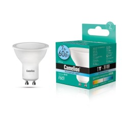 Лампа светодиодная LED7 GU10/845/GU10 7Вт 4500К бел. GU10 485лм 220-240В Camelion 11655