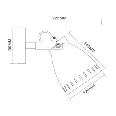 Светильник WML-428-1 С02 настен. New York 1х E27 40Вт 230В черн. Camelion 13057