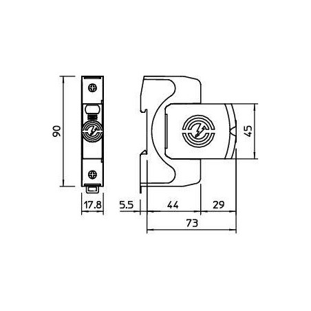 Устройство защиты от импульсных перенапр. УЗИП 280В SurgeController V20-1-280 1 пол. OBO 5095161