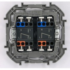 Переключатель модульный 2-кл. Inspiria 10AX 250В алюм. Leg 673657