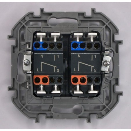 Переключатель модульный 2-кл. Inspiria 10AX 250В бел. Leg 673655