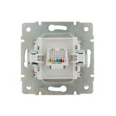 Розетка компьютерная СП Rain RJ45 16А IP20 механизм бел. LEZARD 703-0288-139