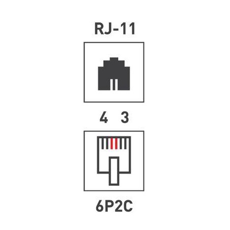 Розетка телефонная 1-м ОП RJ11 (6P2C) кат.3 PROCONNECT 03-0001-4