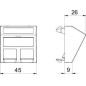 Корпус компьютерной розетки Modul45 (наклонный) 45х45мм DTS-2RM SWGR1 черн. OBO 6119300