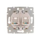 Розетка компьютерная 2-м СП Karina RJ45 механизм крем. LEZARD 707-0388-141