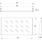 Полка консольная перфорированная SH-J017-1U-315-BK 19дюйм 1U Г-315мм RAL 9004 черн. Cabeus 8626c