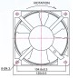 Вентилятор XD12038A2 (FD1238A2) для установки в настен. шкафы SH-05F WSC-05D 220В 120х120х38мм Cabeus 7069c