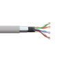 Кабель витая пара F/UTP кат.5E 4 пары 24 AWG solid PVC сер. TERACOM PRO EKF TRP-5EFTP-04PVC-GY-IN3