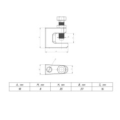 Струбцина монтажная М8 EKF SM8