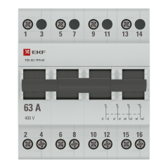 Переключатель трехпозиционный ТПС-63 4P 63А PROxima EKF TPS463