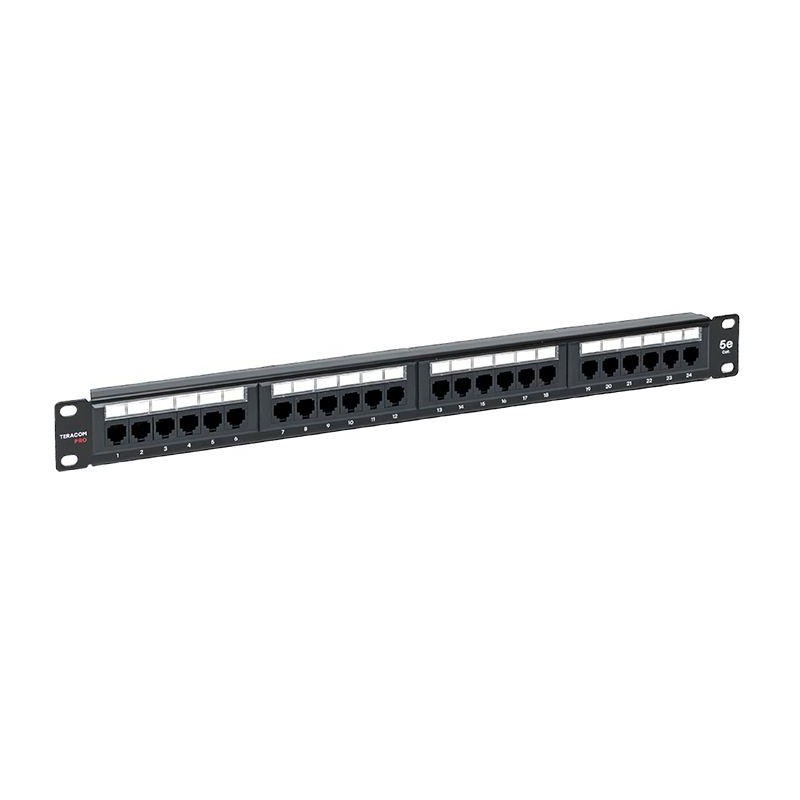 Патч-панель 19дюйм 1U кат.5E UTP неэкранир. 24 порта RJ45 Dual IDC TERACOM PRO EKF TRP-PPNL-5EUTP-1U24