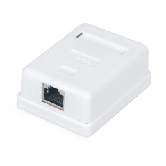 Розетка компьютерная 1-м ОП WR-WS-8P8C-C5E-SH-1 RJ45 кат.5E экранир. Dual IDC бел. WRline 505217