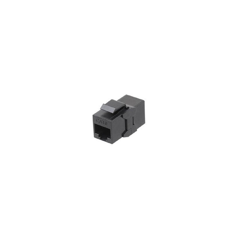 Адаптер проходной (coupler) Keystone Jack RJ45 (8P8C) кат.6 4 пары CA2-KJ-C6-BK черн. Hyperline 444915