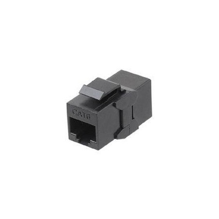 Адаптер проходной (coupler) Keystone Jack RJ45 (8P8C) кат.6 4 пары CA2-KJ-C6-BK черн. Hyperline 444915