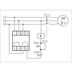 Реле контроля фаз для сетей с изолированной нейтралью CKF-11 (монтаж на DIN-рейке 35мм, регулировка задержки отключения, контрол