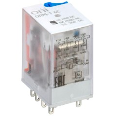 Реле интерфейсное ORM-1 4C 24В DC с LED и тест. кнопкой ONI ORM-1-4C-DC24V-L-B