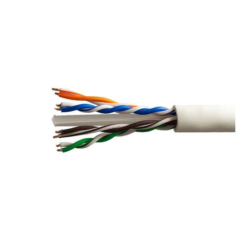 Кабель витая пара U/UTP кат.6 4х2х23AWG solid Cu PVC Six сер. (м) SUPRLAN 01-0316-1