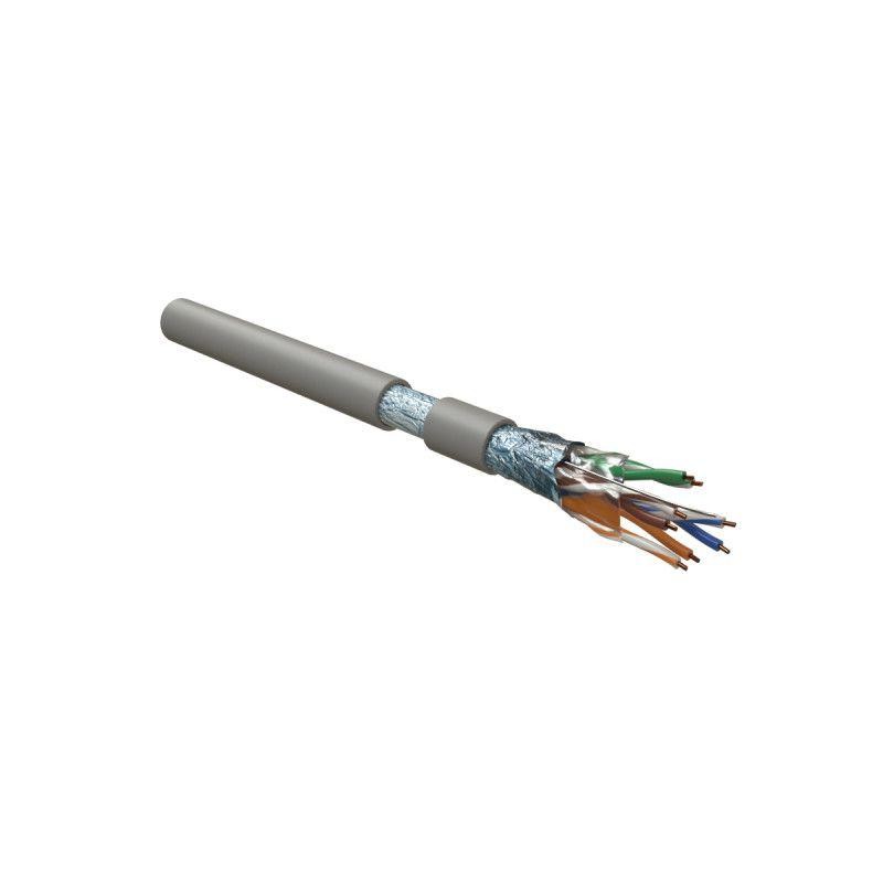 Кабель витая пара F/UTP кат.5E 4х2х24AWG solid LSZH FUTP4-C5E-S24-IN-LSZH-GY-305 сер. (уп.305м) Hyperline 45788