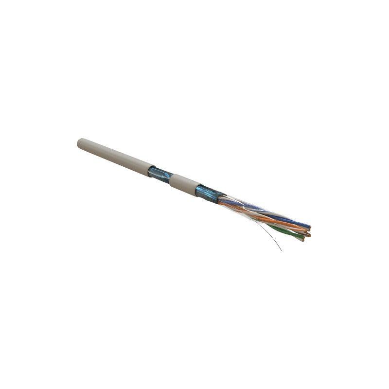 Кабель витая пара F/UTP кат.5E 4х2х0.51мм 24AWG solid PVC FUTP4-C5E-S24-IN-PVC-GY-305 сер. (м) Hyperline 42052